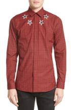 Men's Givenchy Extra Trim Fit Star Gingham Sport Shirt