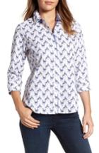 Women's Foxcroft Flamingo Print Wrinkle Free Shirt