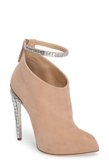 Women's Giuseppe For Jennifer Lopez Ankle Strap Bootie .5 M - Beige