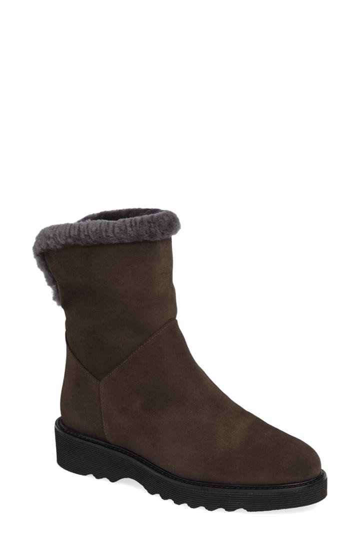 Women's Aquatalia Kaitlyn Genuine Shearling Boot .5 M - Grey