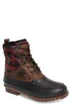 Men's Sperry Decoy Moc Toe Boot With Genuine Shearling .5 M - Red