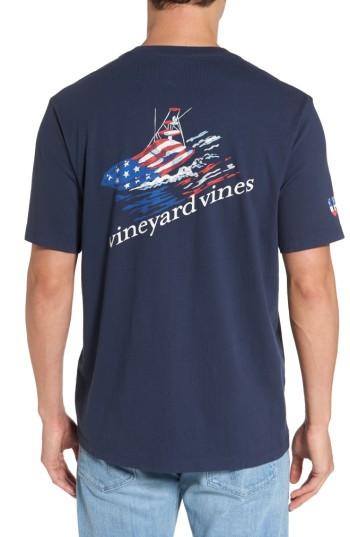 Men's Vineyard Vines American Sportfisher Pocket T-shirt - Blue