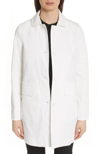 Women's Emporio Armani Calvary Stretch Twill Caban Coat Us / 38 It - Beige