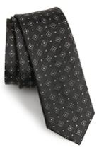 Men's The Tie Bar Gemstone Gala Silk Skinny Tie, Size - Black