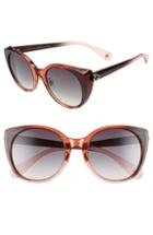 Women's Gucci 54mm Cat Eye Sunglasses - Rust/ Nude/ Grey Gradient