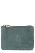 Women's Madewell Nubuck Leather Pouch Wallet - Green