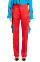 Women's Msgm Chain Detail Trousers Us / 40 It - Red