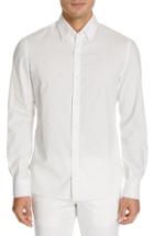 Men's Eidos Slim Fit Tweed Dress Shirt Eu - White