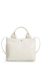 Elizabeth And James Teddy Embossed Leather Satchel - Beige