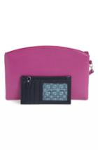 Women's Lodis Miley Leather Wristlet & Rfid Card Case - Pink