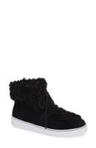 Women's Vionic Oak Genuine Shearling Cuff Sneaker Bootie M - Black