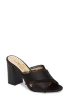 Women's Callisto Delaney Fringe Cross Strap Sandal M - Black