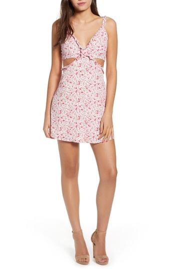 Women's Afrm Skylar Cutout Minidress - Pink