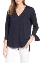 Women's Gibson Tie Sleeve Poplin Top