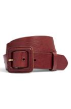 Women's Madewell Leather Covered Buckle Belt - Rich Brown