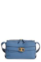 Tory Burch Small Gemini Belted Leather Camera Bag - Blue