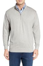 Men's Peter Millar Quarter Zip Pullover, Size - Grey