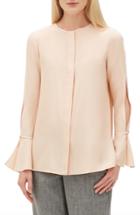 Women's Lafayette 148 New York Izzie Silk Blouse - Pink