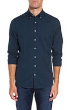 Men's Gant Windblown Oxford Extra Slim Fit Check Sport Shirt, Size - Blue