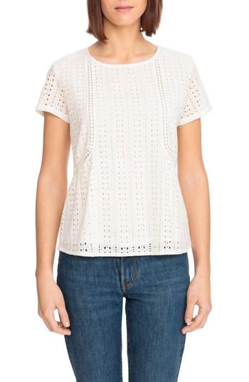 Women's Sezane Clo Crochet Blouse Us / 40 Fr - White