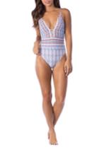 Women's La Blanca Plunge One-piece Swimsuit - Purple