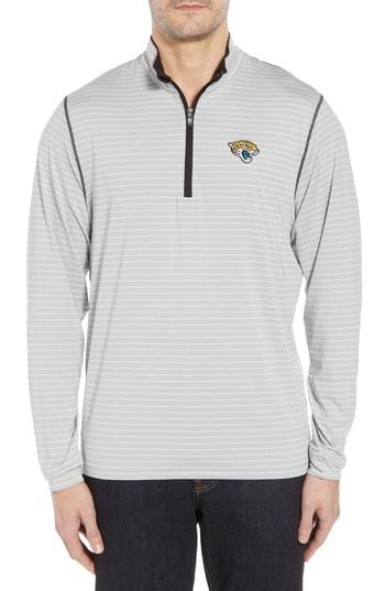 Men's Cutter & Buck Meridian - Jacksonville Jaguars Half Zip Pullover - Black