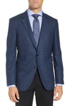Men's Boss T-heel Slim Fit Houndstooth Sport Coat R - Blue