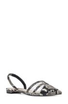 Women's Nine West Pointy Toe Flat .5 M - White