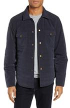 Men's Billy Reid Michael Slim Fit Quilted Shirt Jacket - Blue