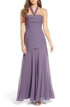 Women's Wtoo Chiffon Halter Gown - Purple
