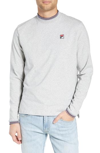 Men's Fila Quentin Mock Neck T-shirt - Grey