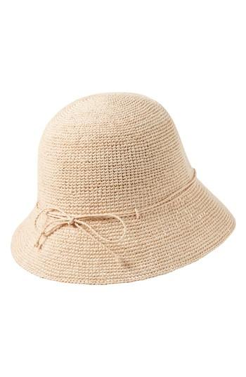 Women's Helen Kaminski Packable Raffia Cloche - Brown