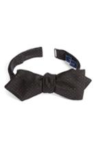 Men's The Tie Bar Flicker Self Bow Tie, Size - Black