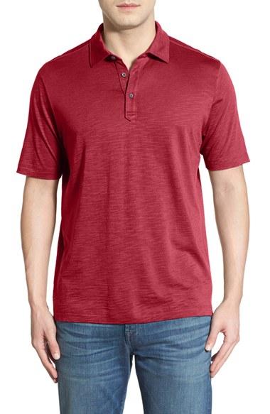 Men's Tommy Bahama 'portside Player Spectator' Pima Cotton Polo, Size Medium - Red