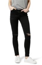 Women's Topshop Moto Jamie Ripped Jeans W X 30l (fits Like 24w) - Black