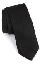 Men's Nordstrom Men's Shop 'grenadine Solid' Silk Tie, Size - Black