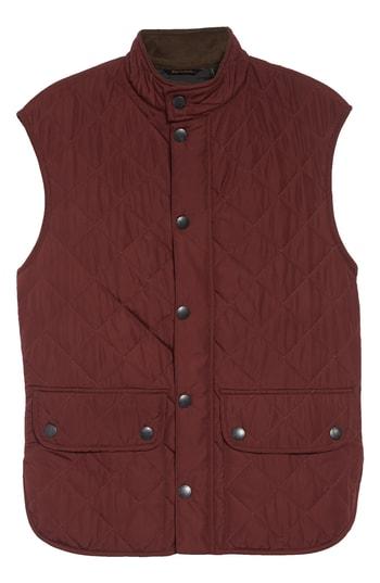 Men's Barbour Lowerdale Quilted Vest - Burgundy