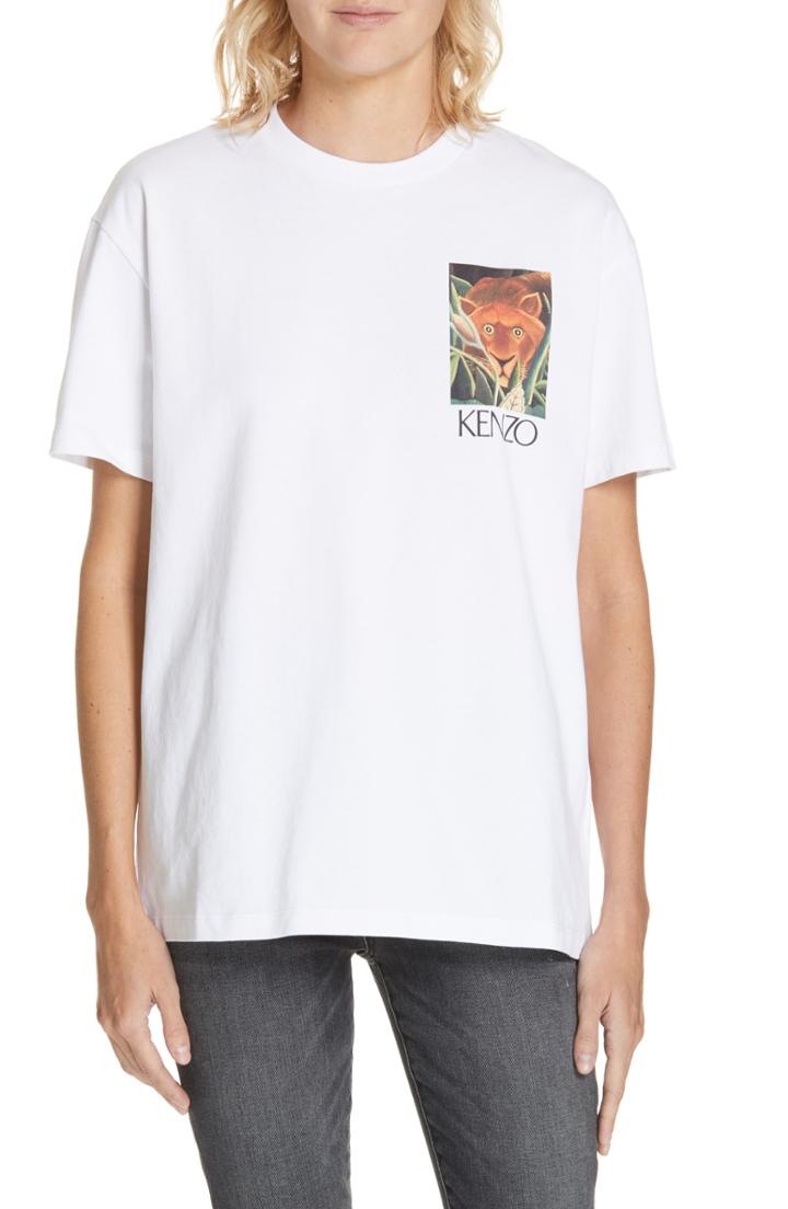 Women's Kenzo Jungle Tiger Tee - White