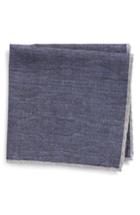 Men's Eleventy Solid Wool & Cotton Pocket Square