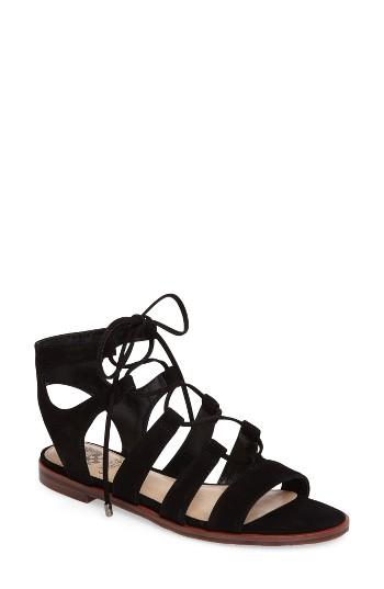 Women's Vince Camuto Tany Lace-up Sandal .5 M - Black