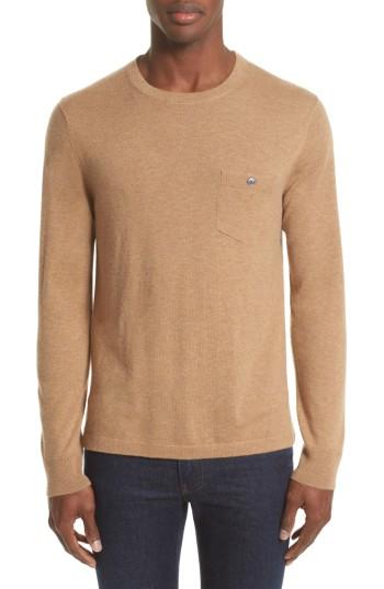 Men's Todd Snyder Cashmere Pocket T-shirt - Brown