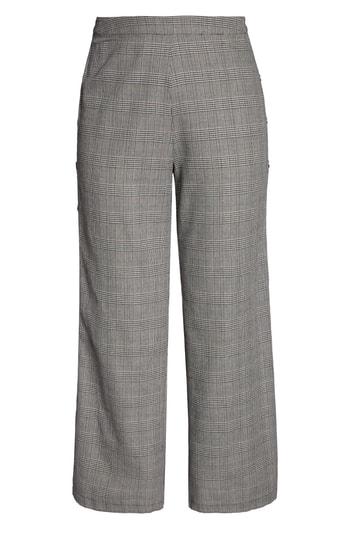 Women's Side Snap Menswear Pants, Size - Black