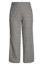 Women's Side Snap Menswear Pants, Size - Black