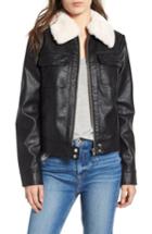 Women's Bernardo Faux Leather Jacket - Black