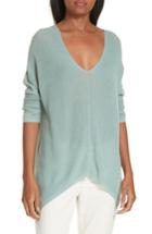 Women's Eileen Fisher Boxy Cotton Blend Sweater - Green