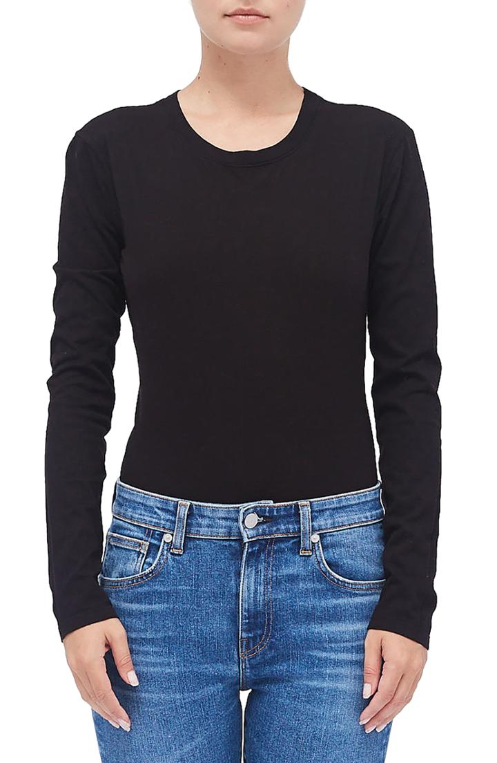 Women's Stateside Brushed Jersey Bodysuit - Black