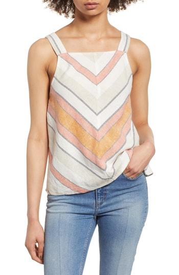 Women's Bp. Stripe Linen Tank, Size - Ivory