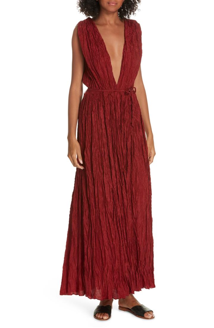 Women's Mes Demoiselles Semsema Silk Crinkle Dress Us / 36 Fr - Red