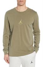 Men's Jordan Wings Long Sleeve T-shirt, Size - Green
