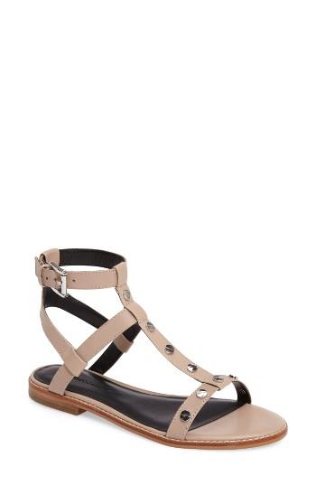 Women's Rebecca Minkoff Sandy Studded T-strap Sandal M - Beige